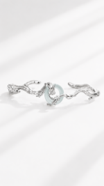 Oriental Dragon Silver Cuff Bracelet Unisex Vintage Style