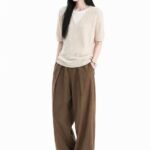 Unisex Clean Fit Knit Tee 🤍 Relaxed V-Neck Oversized Sweater | Korean Minimalist Casual Top