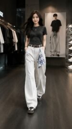 Japanese-style City Boy wide-leg casual pants 🤍 Unisex loose straight-leg trousers｜Clean Fit, versatile and minimalist style