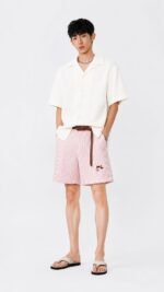Unisex Vintage Striped Shorts 🤍 Relaxed Fit Summer Shorts | Casual Streetwear Couple Style - Image 5