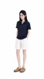 Unisex Minimal Polo Set 🤍 Relaxed Fit Polo Shirt & Casual Shorts | Clean Fit Summer Outfit - Image 2