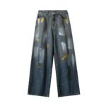 Vintage Graffiti Washed Jeans 👖 Y2K Baggy Wide Leg Denim Pants | Streetwear Unisex Casual Trousers - Image 13