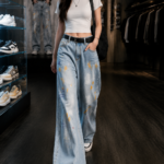 Vintage Graffiti Washed Jeans 👖 Y2K Baggy Wide Leg Denim Pants | Streetwear Unisex Casual Trousers