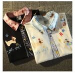 Unisex Y2K Cartoon Graphic Polo T-Shirt 🤍 Cute Tie Print Oversized Tee | Korean Casual Summer Streetwear Top - Image 8