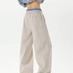 Unisex Puppy Embroidered Wide Leg Pants 🐶 High Waist Baggy Casual Trousers | Korean Streetwear - Image 9
