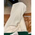 Unisex Textured Wide Leg Pants 🤍 High Waist Loose Casual Trousers | Korean Minimalist Streetwear - Image 9