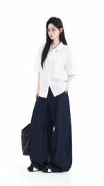 Unisex Striped Oversized Shirt 🤍 Korean Clean Fit Casual Shirt | Minimal Everyday Essential