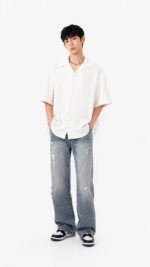Unisex Vintage Wash Baggy Jeans 👖 Oversized Wide Leg Denim Pants | Y2K Casual Streetwear - Image 2