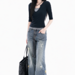 Unisex Vintage Wash Baggy Jeans 👖 Oversized Wide Leg Denim Pants | Y2K Casual Streetwear