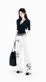 Unisex Graffiti Wide Leg Pants 🎨 Oversized Streetwear Trousers | Y2K Casual Baggy Pants