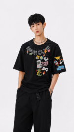 Unisex Cartoon Graphic Oversized T-Shirt 🎮 Vintage Streetwear Tee | Loose Fit Casual Summer Top - Image 5