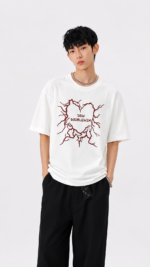 Unisex Heart Graphic Oversized T-Shirt ❤️ Vintage Streetwear Tee | Loose Fit Casual Summer Top - Image 3