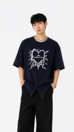Unisex Heart Graphic Oversized T-Shirt ❤️ Vintage Streetwear Tee | Loose Fit Casual Summer Top - Image 4