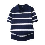 Korean Textured Knit Polo Shirt 🤍 Oversized Short Sleeve | Minimalist Summer Casual Top for Men & Wome - Image 6