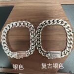 Silver Chunky Cuban Chain Bracelet Unisex Streetwear Jewelry - Image 3