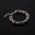 Blue Crystal Silver Woven Bracelet Unisex Trendy Jewelry - Image 5