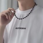 Black Silver Woven Chain Necklace Unisex Punk Jewelry - Image 6