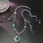 Oriental Dragon Jade Ring Tassel Necklace Unisex Couple Style - Image 2