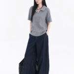 Korean Textured Knit Polo Shirt 🤍 Oversized Short Sleeve | Minimalist Summer Casual Top for Men & Women
