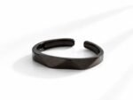 Futuristic Matte Open Ring Unisex Couple Style - Image 2