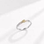 Silver Gold Branch Leaf Ring Unisex Nature Jewelry
