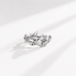Silver Lava Moon Ring Unisex Y2K Jewelry