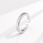 Gold Silver Hammered Open Ring Unisex Minimal Jewelry
