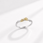 Silver Gold Branch Leaf Ring Unisex Nature Jewelry - Image 3