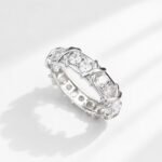 Gold Silver Iced Out Cross Ring Unisex Trendy Jewelry