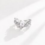 Silver Lava Moon Ring Unisex Y2K Jewelry - Image 2