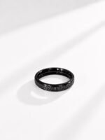 Minimal Glitter Couple Ring for Men and Women - Image 2