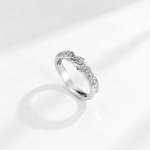 Silver Lava Texture Blue Stone Ring Unisex Dark Jewelry - Image 3