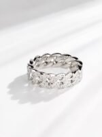 Hip Hop Crystal Chunky Chain Ring for Men and Women