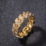 Hip Hop Crystal Chunky Chain Ring for Men and Women - Image 5