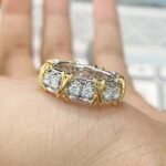 Gold Silver Iced Out Cross Ring Unisex Trendy Jewelry - Image 4