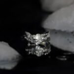 Silver Lava Moon Ring Unisex Y2K Jewelry - Image 5