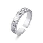 Gold Silver Hammered Open Ring Unisex Minimal Jewelry - Image 5