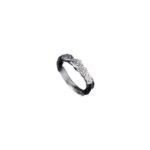 Silver Lava Texture Blue Stone Ring Unisex Dark Jewelry - Image 6