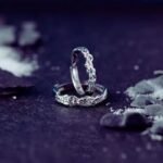 Silver Lava Texture Blue Stone Ring Unisex Dark Jewelry - Image 4