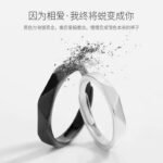 Futuristic Matte Open Ring Unisex Couple Style - Image 5