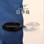 Futuristic Matte Open Ring Unisex Couple Style - Image 4